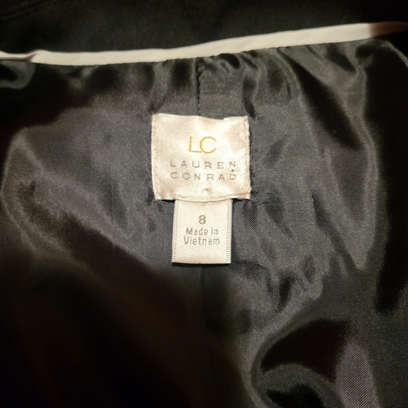 LC Lauren Conrad Women’s Black Open Front Blazer Size 8 - Picture 5 of 6